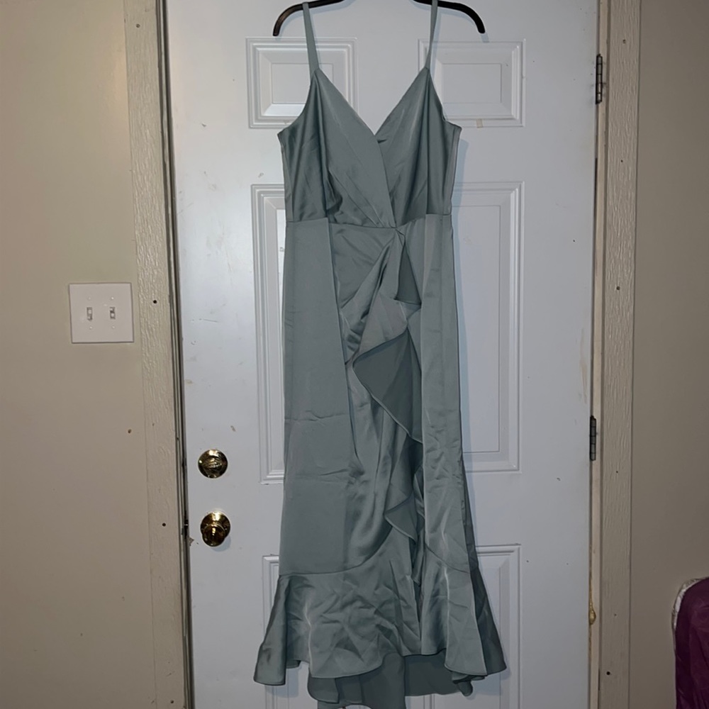 City Chic Soft Blue Ruffle Maxi Dress